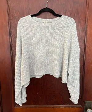 Billabong Miles Away Grey Crop Long Sleeve thumbnail 2