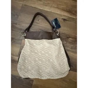 Vintage NWT Fashion Bug Boho Purse Y2K Crochet Hobo Shoulder 90s Bag NEW!!! thumbnail 3