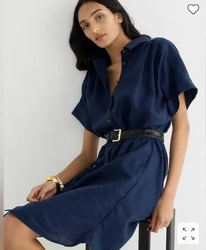 J.Crew Relaxed-fit Baird McNutt Irish Linen Shirtdress size Medium Tall … thumbnail 1