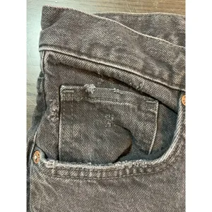 We The Free People‎ Distressed Black Jeans 30 Button Fly Denim Actual 34x29.5 thumbnail 9