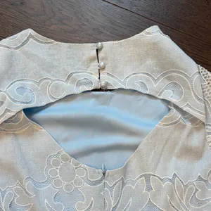 Women’s Light Blue Lace Mini Dress Size Medium C22-007 thumbnail 12