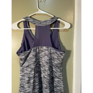 MPG Women's Size Medium Marled Performance Dress Purple Black V-Neck Sleeveless thumbnail 9