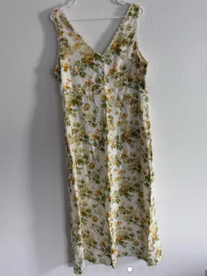 Laura Ashley Linen blend floral midi dress 8 thumbnail 6