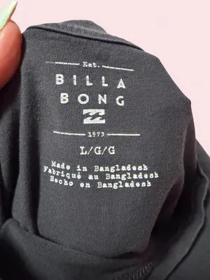 Billabong Black 'Waves Canyon' Graphic Tee with Blue and Yellow Print thumbnail 3