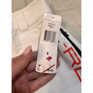 Lauren Active Ralph‎ Lauren Womens White Logo Stretch Golf Shorts Size 6 NEW thumbnail 3