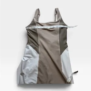 YPB Your Personal Best Women Brown Tan Colorblock Active Tennis Dress Small thumbnail 5