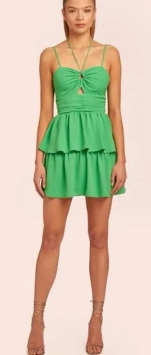 Amanda uprichard mini green dress thumbnail 1