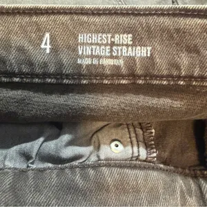 a.n.a Highest Rise Vintage Straight Jeans Women’s 4 Brown Denim NWT 27” thumbnail 5
