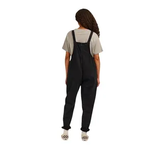 Lucy & Yak Women's Original Dungaree Black Organic Denim Overalls S/R thumbnail 3