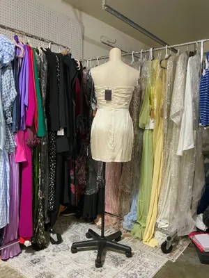 Michael Costello x REVOLVE Bardot Mini Dress Cape Set  thumbnail 3