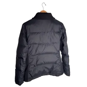 Old Navy Puffer Coat Size Medium Black Side Panels Vintage Down Feather FLAWED thumbnail 9