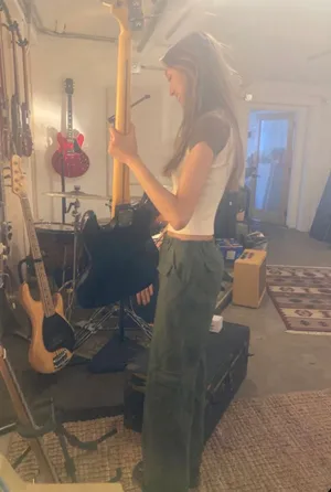 Brandy Melville Green Cargo Kim Pants thumbnail 6