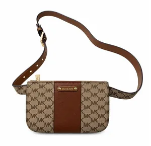 Michael Kors Belt Bag Womens L/XL Brown MK‎ Signature Logo Waist Pack Fanny Pack thumbnail 1