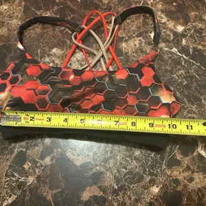 Marvel for her universe Red and Black Hexagon Sports Bra - size extra small thumbnail 5