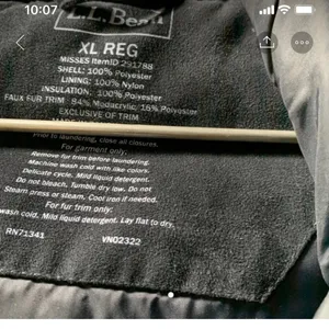 Llbean parka Size XL thumbnail 2