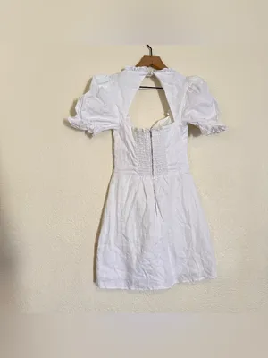NWOT reformation Easton puff-sleeves mini dress thumbnail 14