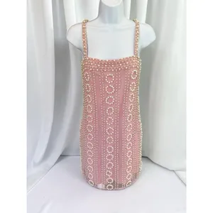 LPA Lelia beaded Mini dress bubble pink Size M thumbnail 6