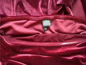Wild Fable Burgundy Velvet Strapless Maxi Dress Slit XXS thumbnail 9