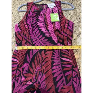Sam Edelman Laurel Leaf Embroidered Mesh Midi Dress Size 4 Pink Magenta thumbnail 13