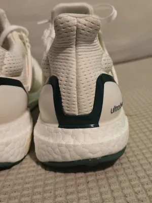 adidas Cream Knit Sneakers with Green Accents thumbnail 7
