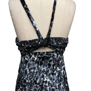 Free People Virgo Moon Velvet Slip Minidress Gray Black Leopard Size‎ XS thumbnail 10
