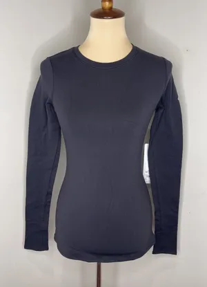 New Alo Airbrush Winter Warm Nocturne Long Sleeve Black Small S thumbnail 1