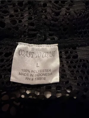 Coast to Coast Black Crochet Cover-Up Top thumbnail 4