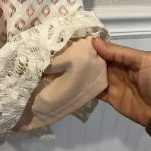 Lulus Steal a Kiss White Lace with Nude lining dress size small thumbnail 10