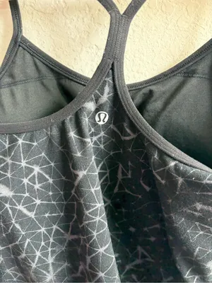 Lululemon Power Y Tank Luon Star Crushed Coal Black Size 6 thumbnail 5