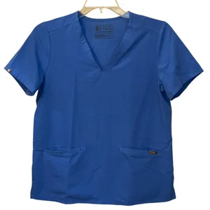 Women's FIGS Casma Scrub‎ Top Shirt Ceil Blue Medium Medical Healthcare Nurse thumbnail 1