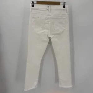Mother Jeans Women’s 29 White Denim the Insider Crop Step Fray 27” FLAW thumbnail 2