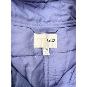 Amuse Society Quilted Snap Front Jacket Periwinkle Blue Palm‎ Tree Logo L/XL thumbnail 2