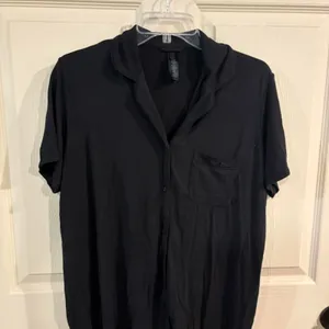 Skims black collared blouse thumbnail 1