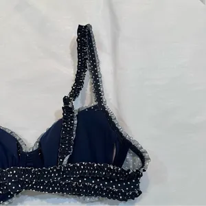 Tory Burch Polka Dot Underwire Bikini Swim Top Navy Blue‎ Size XS thumbnail 7