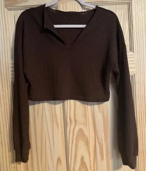 Long Sleeve Cropped Shirt thumbnail 1