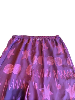 Victoria's Secret Gold Label Purple Pink Star Print Pajama Set Medium Women's thumbnail 8