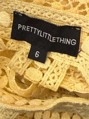 PrettyLittleThing Lemon Yellow lace Backless Midi Dress, size 6 thumbnail 7