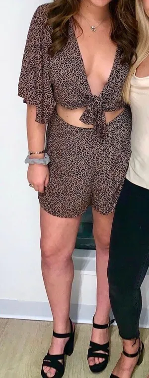 American Eagle Cheetah Two Piece Set thumbnail 1