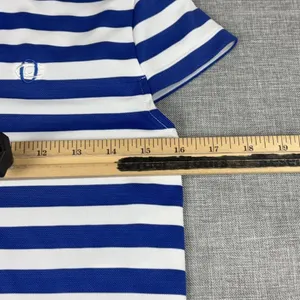 RLX Ralph Lauren Polo Womens S Blue Striped Short‎ Sleeve Collared Snap thumbnail 5