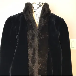 Vintage Faux Fur Evening Formal fuzzy teddy Whimsygoth shearling soft cozy warm coat jacket thumbnail 5