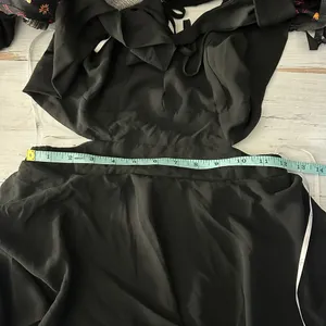 Lulus Tier and Now Black Tie-Back Tiered Maxi Dress Size Small thumbnail 6