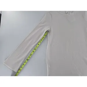 H&M Maternity Mama Long Sleeve Shirt Ribbed Basic Crewneck Minimalist Ivory thumbnail 7