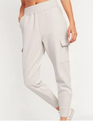 Old Navy Women's Light Gray Cargo Joggers thumbnail 1