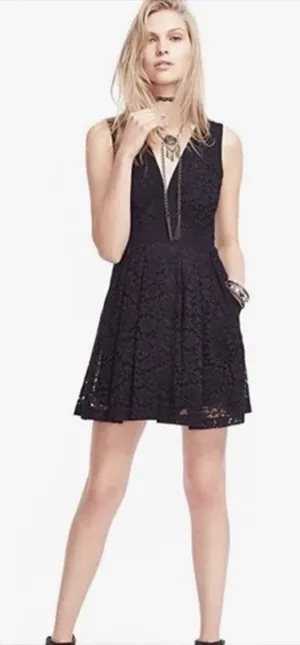 NWT free‎ people lovely in lace mini dress M thumbnail 1