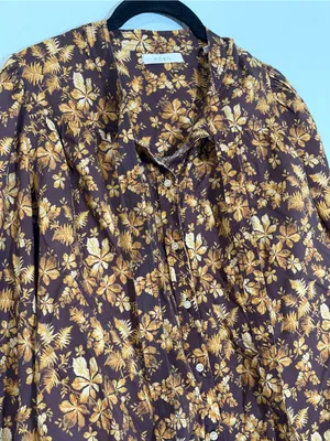 DôEn Women'S Norma Cotton Voile Floral Blouse In Fern Grove Floral thumbnail 5