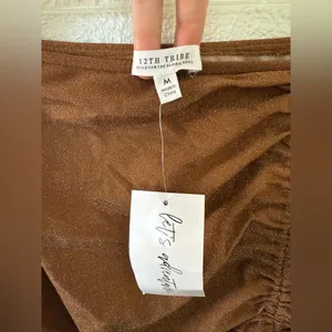 NWT 12th Tribe St. Barths Shimmer Mini Skirt Medium thumbnail 4