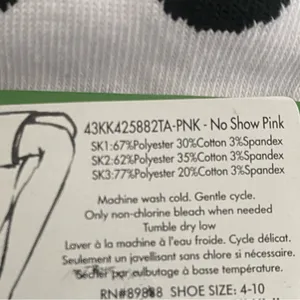 Kate Spade 3 Pair No Show Socks‎ No Show Pink Shoe Size 4-10 thumbnail 7