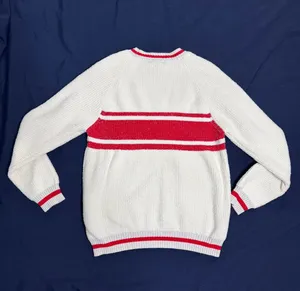 Barefoot Dreams Après Ski Cozy Pullover Sweater Cream Red Size 2 thumbnail 4
