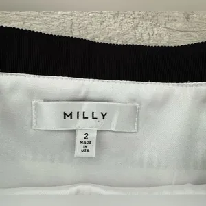 Milly Multi Color Striped White Mini Skirt Cotton Blend Preppy Luxe Size 2 thumbnail 8