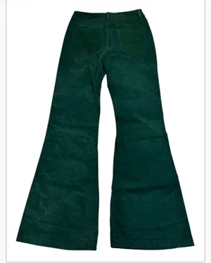 NWT Princess Polly Dark Green Nadia Corduroy Pants Flare Leg High Waist Rise 6 thumbnail 3